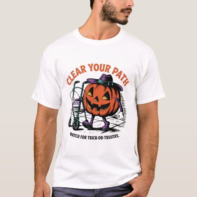 vintage-inspirerad Halloween-bild T Shirt (Framsida)