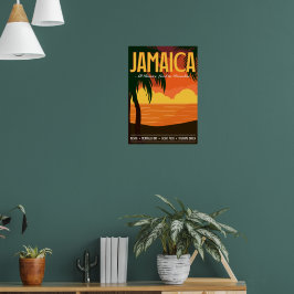 Vintage Inspirerad Jamaica Resa Affisch
