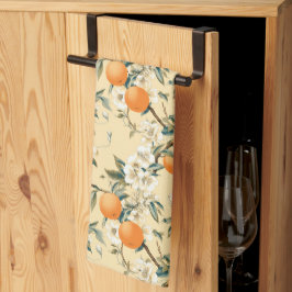 Vintage-inspirerad Orange Grove-Blommigten är möns Kökshandduk
