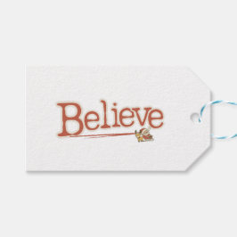 Vintage-inspirerad tro, charmig Helgdag-etikett Presentetikett