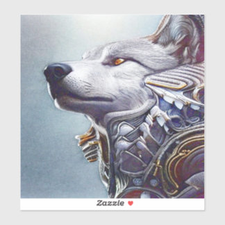 Vintage-inspirerad Varg Head Art - Nostalgic Klistermärken