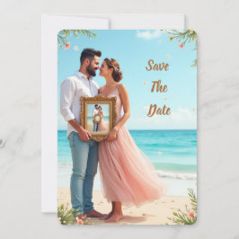 Vintage-inspirerat fack Spara datum Datumet