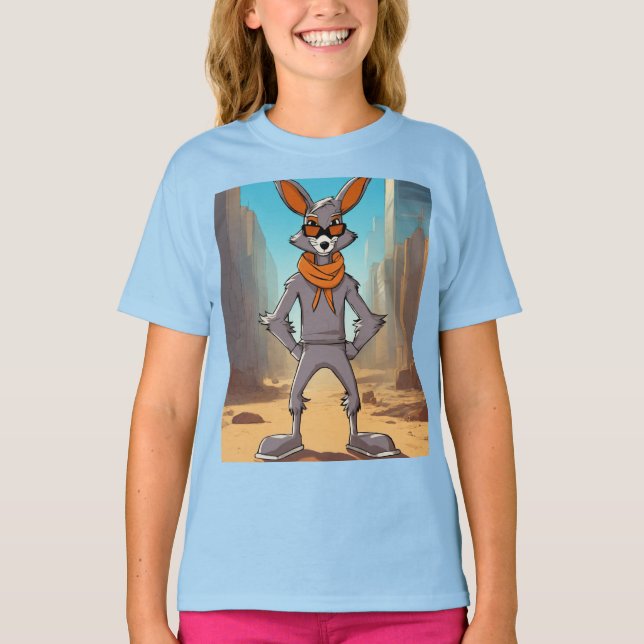 Vintage-inspirerat Grått Wile E. Coyote Tee - mini (Framsida)