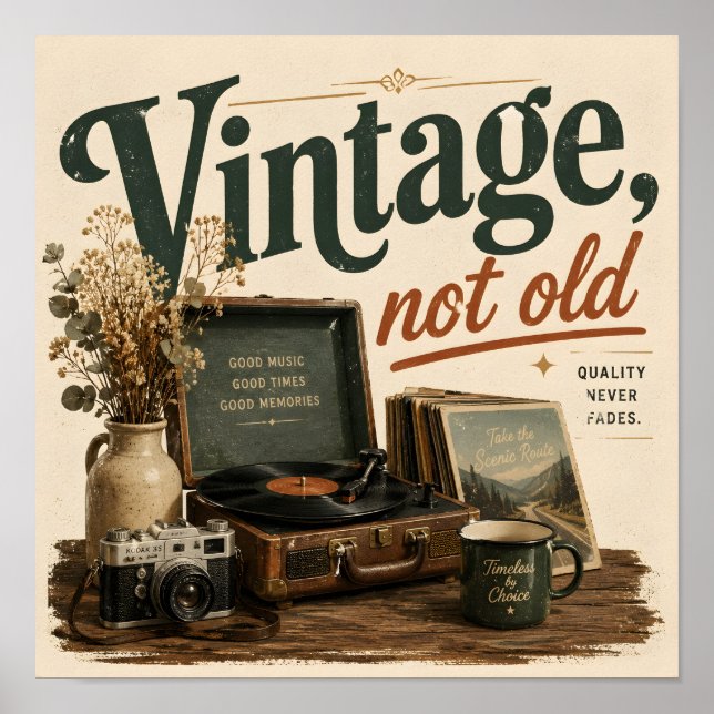 Vintage inte gammal poster (Framsidan)