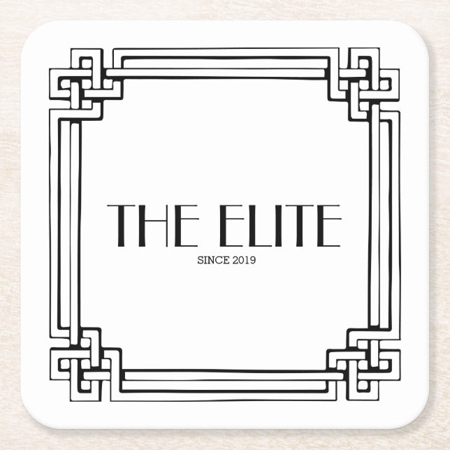 Vintage Interlockerar Ram Personlig Underlägg Papper Kvadrat (Framsidan)