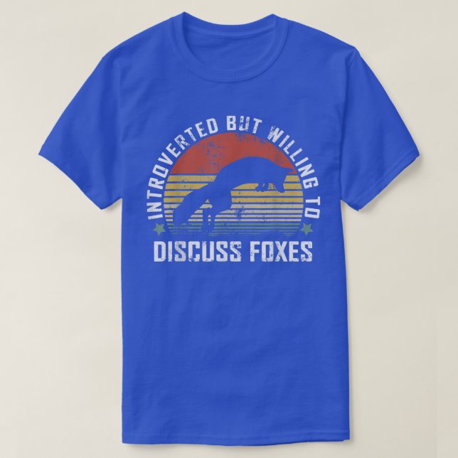 Vintage Introverted Funny Foxes Lovers Fox T-Shirt (Design framsida)