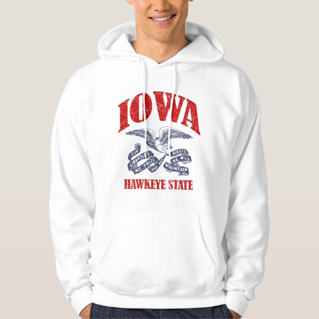 Vintage Iowa Hoodie (Framsida)