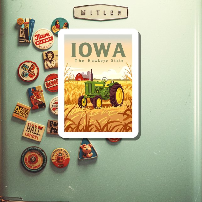 Vintage Iowa Magnet (Skapare uppladdad)