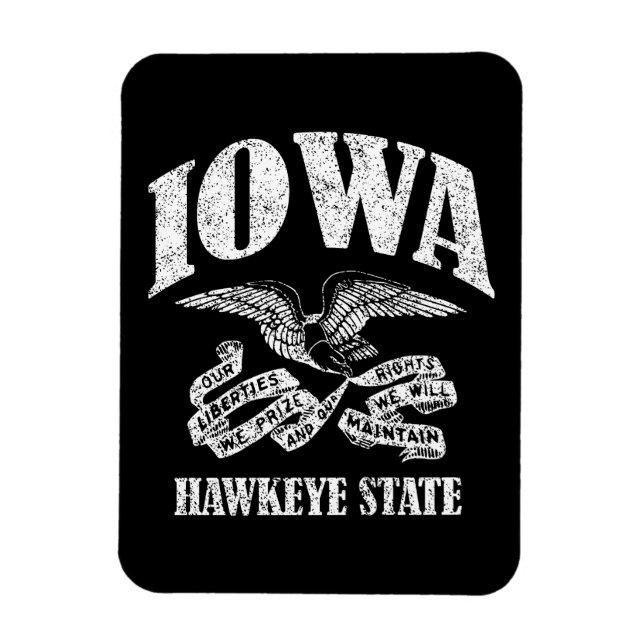 Vintage Iowa Magnet (Vertikal)