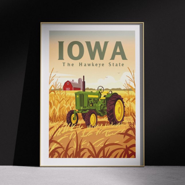 Vintage Iowa Poster (Skapare uppladdad)
