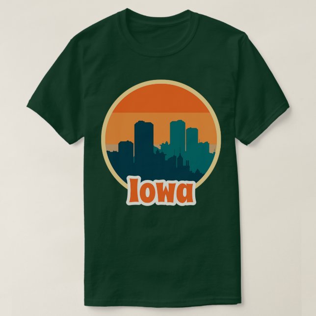 Vintage Iowa TShirt T Shirt (Design framsida)