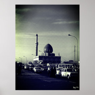 Vintage Irak Bagdad Buniya Moské Poster