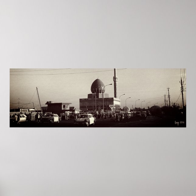 Vintage Irak Bagdad Buniya-moskén Poster (Framsidan)