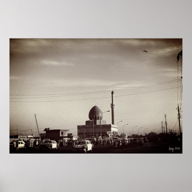 Vintage Irak Bagdad Buniya-moskén Poster (Framsidan)
