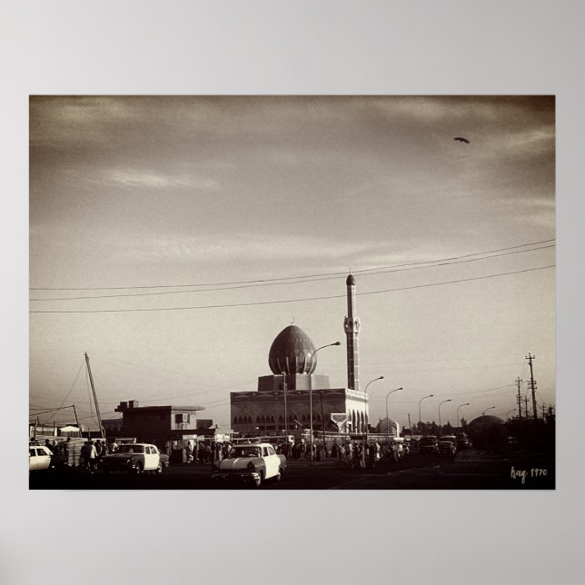 Vintage Irak Bagdad Buniya-moskén Poster (Framsidan)