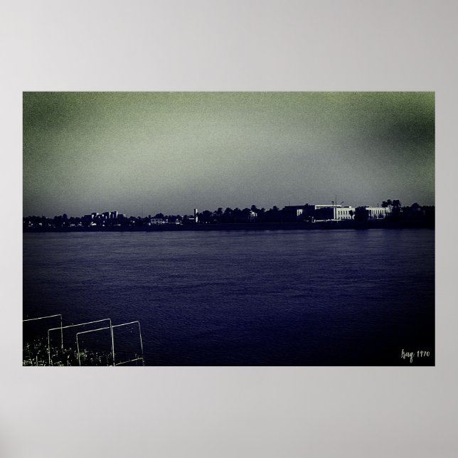 Vintage Irak Bagdad forat flod Affisch (Framsidan)
