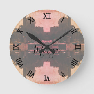 Vintage Irak Bagdad moské taxibilar Rund Klocka