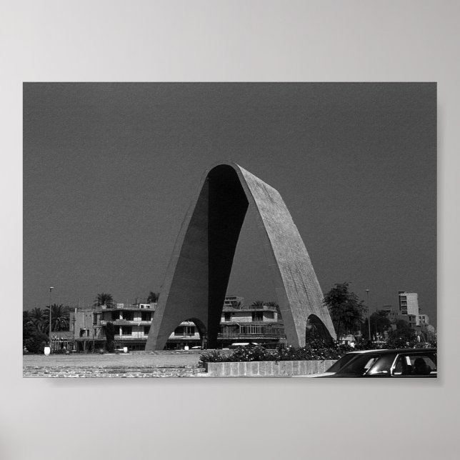 Vintage Irak Baghdad Okänd Soldier Arch Poster (Framsidan)