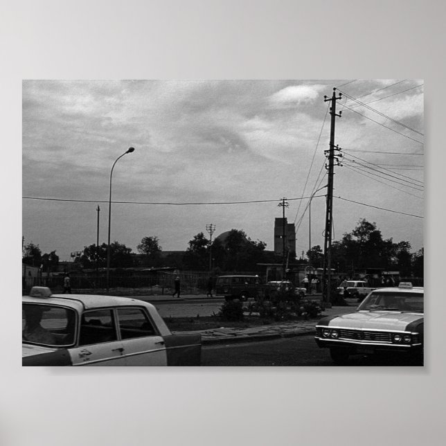 Vintage Irak Baghdad street taxi Poster (Framsidan)
