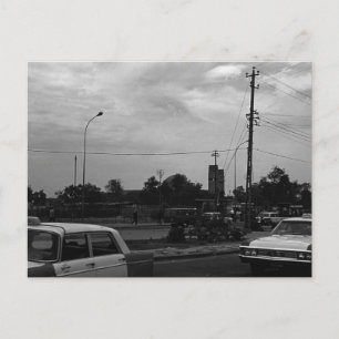 Vintage Irak Baghdad street taxi Vykort
