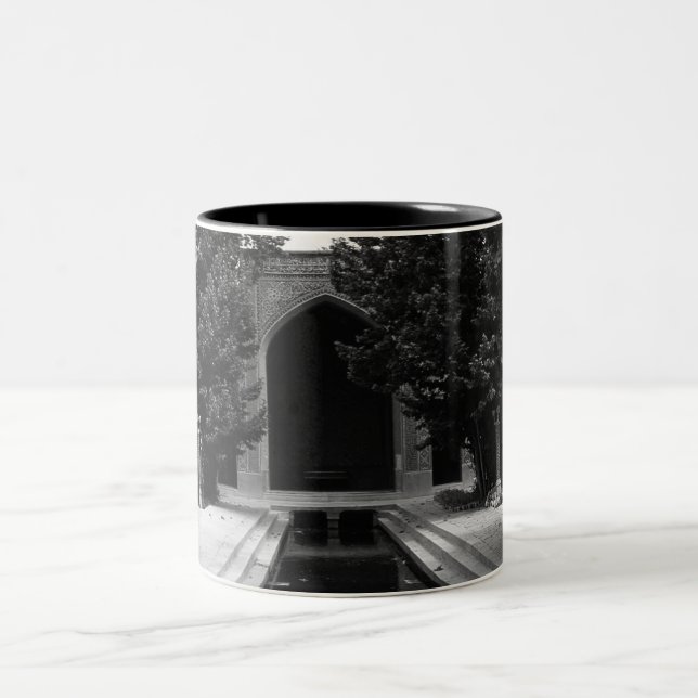 Vintage Iran Isfahan mosque Two-Tone Coffee Mugg (Center)