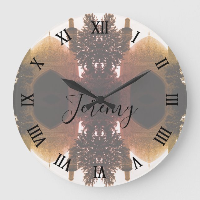 Vintage Iran Isfahan royal mosque Stor Klocka (Framsida)