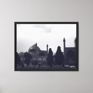 Vintage Iran Isfahan shah moske trädgårdar Canvastryck
