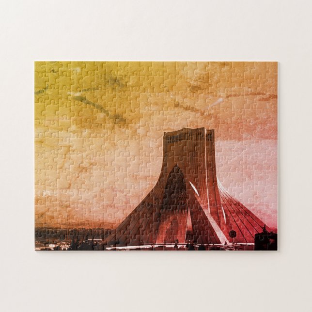 Vintage Iran teheran Azaditorget Pussel (Horisontell)