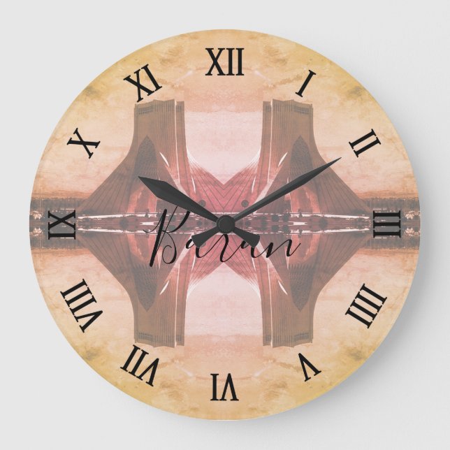 Vintage Iran Teheran Azaditorget Stor Klocka (Framsida)