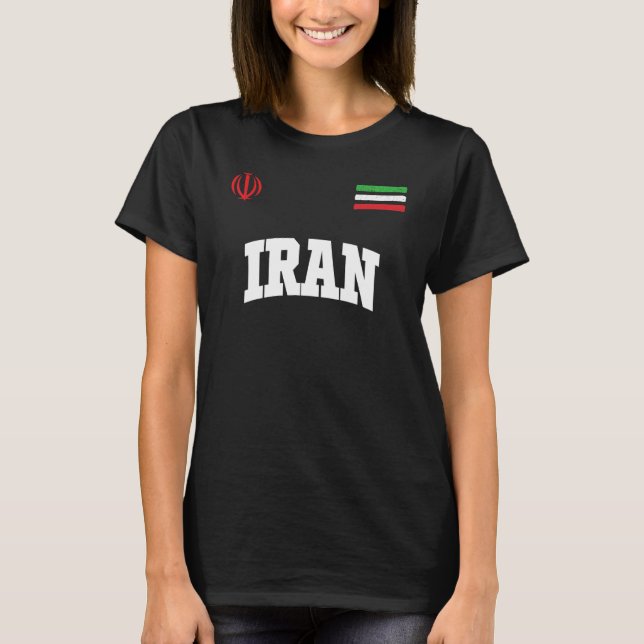Vintage Irans Pride Irans nationella Flagga T Shirt (Framsida)