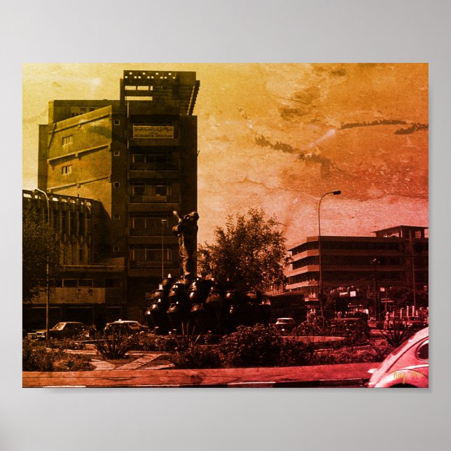Vintage Iraq baghdad fountain Poster (Framsidan)