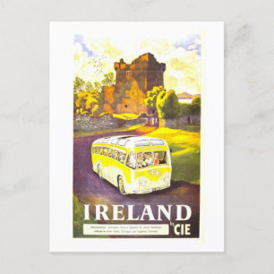 Vintage Ireland CIE Travel Poster Vykort