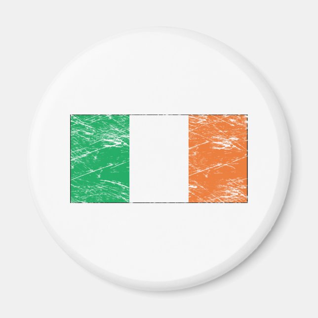 Vintage Ireland Flagga Magnet (Framsidan)