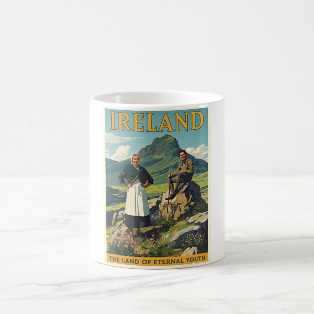 Vintage Ireland Travel Kaffemugg (Center)