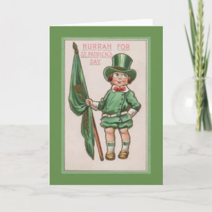 Vintage Irish Boy St. Patrick's Day Greeting Card Kort