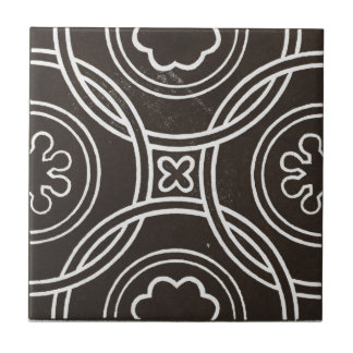 Vintage Irish Ceramic Art Design Black Kakelplatta