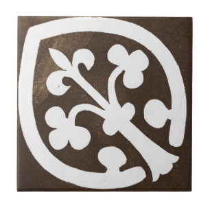 Vintage Irish Ceramic Art Design Black Kakelplatta