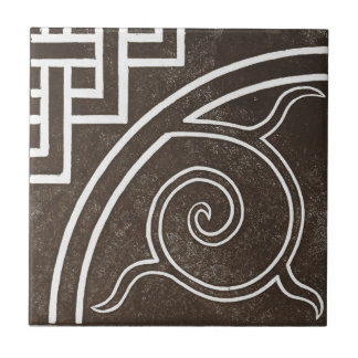 Vintage Irish Ceramic Art Design Black Kakelplatta