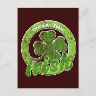 Vintage Irish Drinking Team Vykort