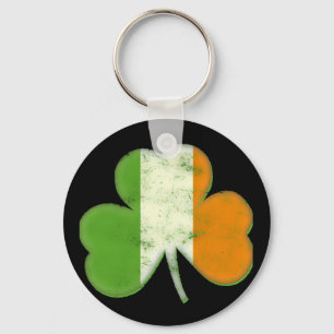 Vintage Irish Flagga Shamrock Nyckelring