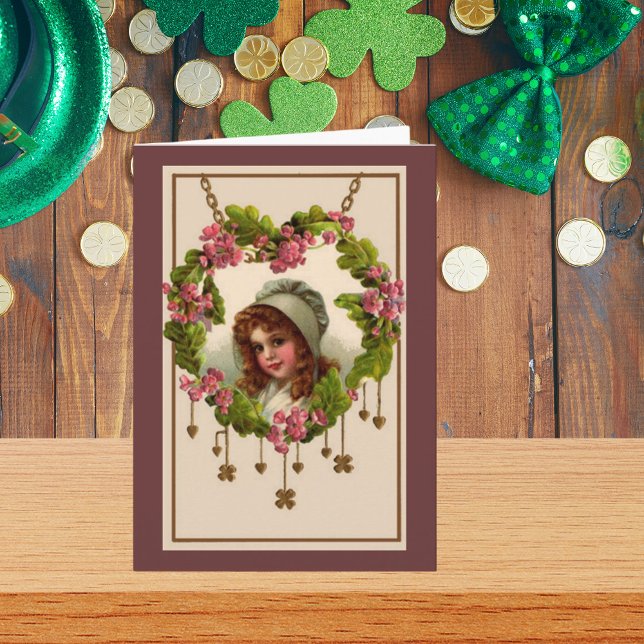 Vintage Irish Girl Kort (Vintage Irish Girl Card)