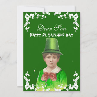 Vintage Irish Hat St. Patrick's Day Son/Grandson Julkort