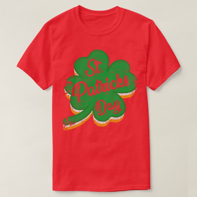 Vintage Irish Klöver T Shirt (Design framsida)