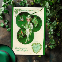 Vintage Irish Lad St patrick's day Anpassningsbar Helgkort