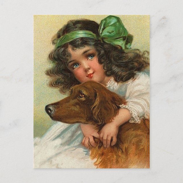 Vintage Irish Setter Postcard Vykort (Framsida)
