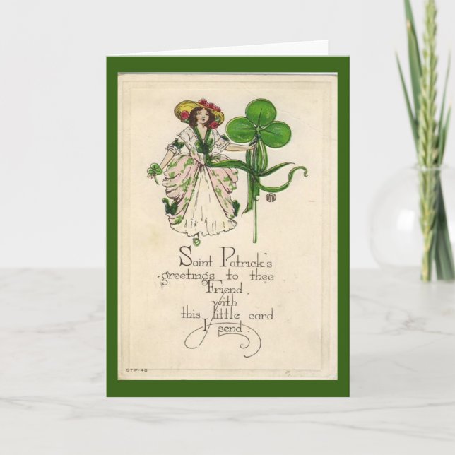 Vintage Irish St patrick's day Kort (Framsida)