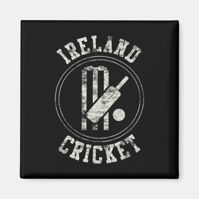 Vintage Irland Cricket-logotyp  Magnet (Framsidan)