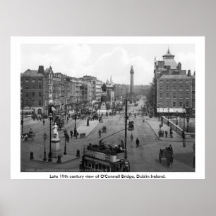 Vintage Irland, O'Connell Bridge Dublin Poster