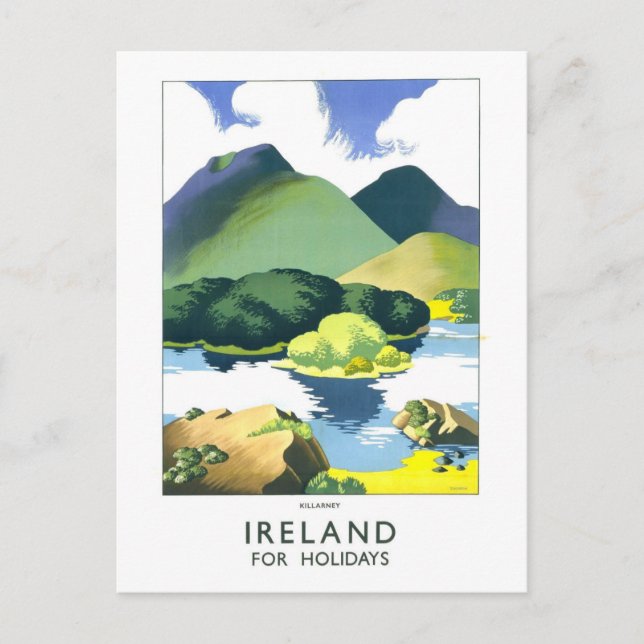 Vintage Irland Resemålning Affisch Vykort (Framsida)