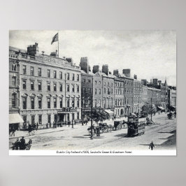Vintage Irland, Sackville Street 1905 Dublin Poster